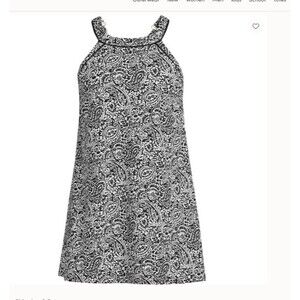 Lands' End swimsuit $135 new nwt 16 w 16w black modest Swimdress swim suit dress